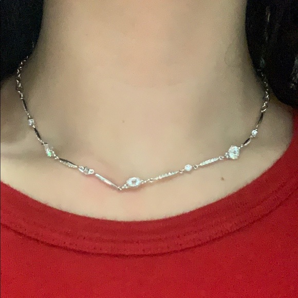 NADRI Silver CZ Embellished Choker NWT Retail $125 - Picture 4 of 4